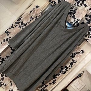 Womens Plus Size 4X Gray Top Stretch Casual Polyester Blend - long sleeve